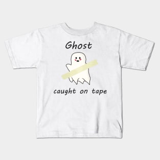 Cute halloween ghost caught on tape Kids T-Shirt